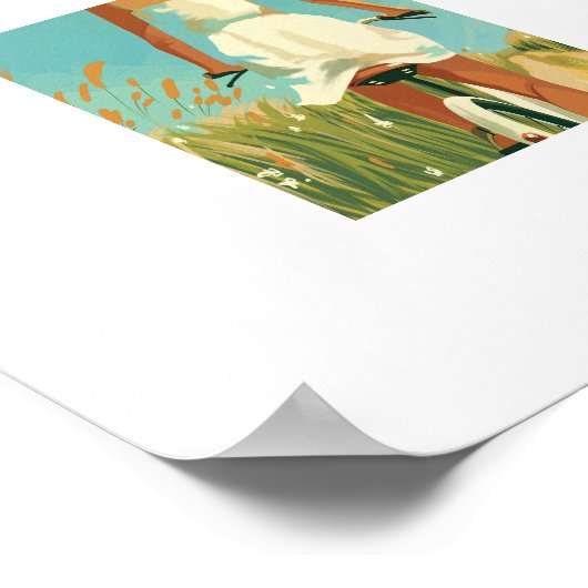 Fietsen naar het strand poster (Hoek)