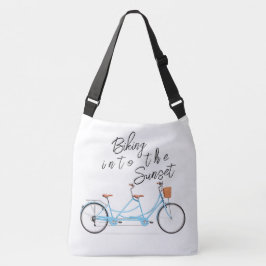 Fietsen naar Sunset Crossbody Canvas tas