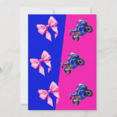 Fietsen of Bogen Blauw of Roze Sport Geslacht Onth Kaart (Achterkant)