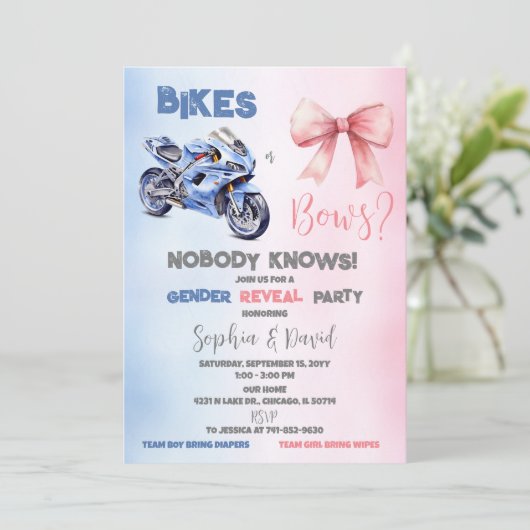 Fietsen of strikken Geslacht Onthullen Partij Kaart (Staand voorkant)