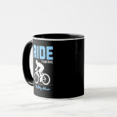 Fietsen of thuisblijven 2 mok (Voorkant links)