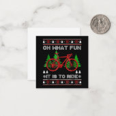 Fietsen Oh Wat Leuk Bike Verschrikkelijke Kerst Sw Notitiekaartje (Voorkant / Achterkant in situ)