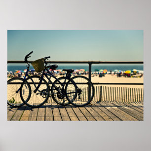 Fietsen op de stoep poster