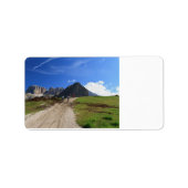 fietsen op dolomiet etiket (Voorkant)