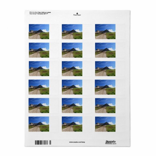 fietsen op dolomiet etiket (Full Sheet)