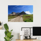 fietsen op dolomiet poster (Thuiskantoor)