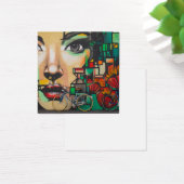 Fietsen op graffiti vierkante visitekaartjes (Bureau)