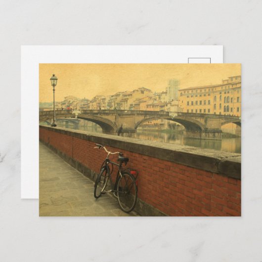 Fietsen op het Ponte Vecchio Briefkaart – Charmant (Voorkant / Achterkant)