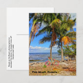 Fietsen op het strand - Pine Island Florida Briefkaart (Voorkant / Achterkant)