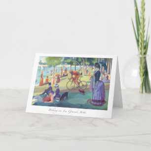 Fietsen op het wenskaart La Grande Jatte Kaart