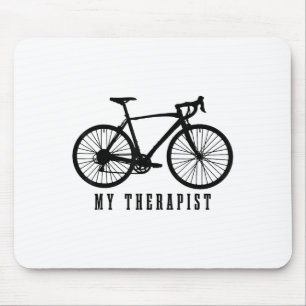 Fietsen op mijn therapeutische grappige racefiets  muismat