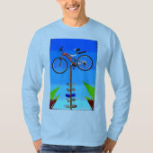 Fietsen op pole t-shirt (Voorkant)
