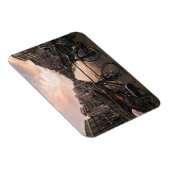 Fietsen op zonsondergang in Amsterdam Magneet (Rechterzijde)