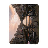 Fietsen op zonsondergang in Amsterdam Magneet (Verticaal)