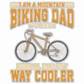 Fietsen Pa Mountain Biker als een normale papa Sticker (Voorkant)