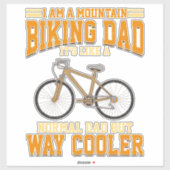 Fietsen Pa Mountain Biker als een normale papa Sticker (Vel)
