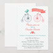 Fietsen Paar Bruids Douche Uitnodiging (Voorkant / Achterkant)