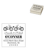 Fietsen Paar Bruiloft Stempel Retouradres (Gestempeld)