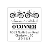 Fietsen Paar Bruiloft Stempel Retouradres (Afrduk)
