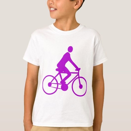 Fietsen - Paars T-shirt (Voorkant)