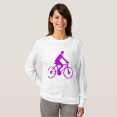Fietsen - Paars T-shirt (Voorkant volledig)