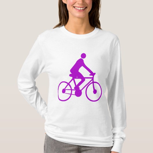 Fietsen - Paars T-shirt (Voorkant)