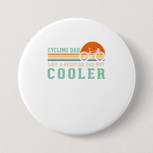 Fietsen Papa Funny Bicycle Lovers Sun Ronde Button 7,6 Cm (Voorkant)
