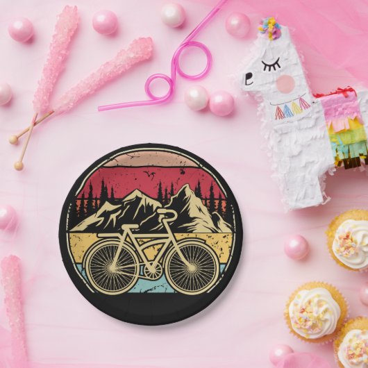  fietsen papieren bordje (Feest)