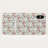 Fietsen Patroon aangepaste monogram telefoondoosje Case-Mate iPhone Case (Achterkant (horizontaal))