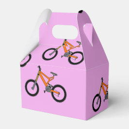 Fietsen patroon op roze bedankdoosjes