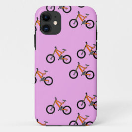 Fietsen patroon op roze Case-Mate iPhone case