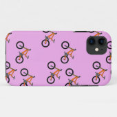 Fietsen patroon op roze Case-Mate iPhone case (Achterkant (horizontaal))