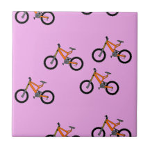 Fietsen patroon op roze