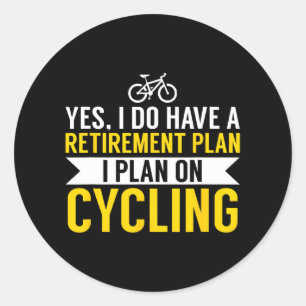 Fietsen Pensioenplan Fietser Ronde Sticker