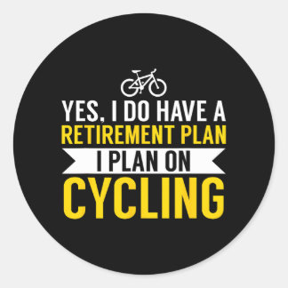 Fietsen Pensioenplan Fietser Ronde Sticker
