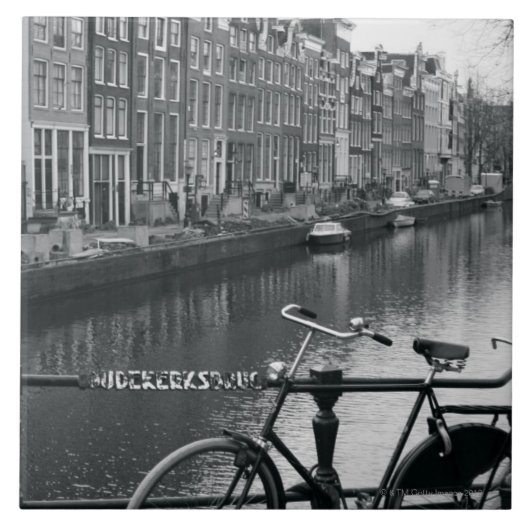 Fietsen per kanaal tegeltje (Voorkant)
