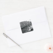 Fietsen per kanaal vierkante sticker (Envelop)
