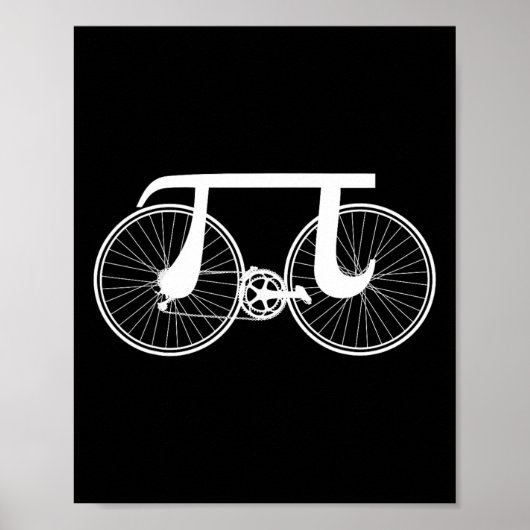 Fietsen Pi Dag Pun Grappig Maart 14 3.14 Poster (Voorkant)
