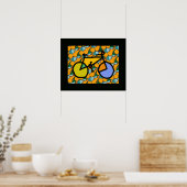 fietsen pop-decor poster (Keuken)