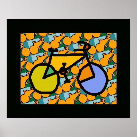fietsen pop-decor poster (Voorkant)