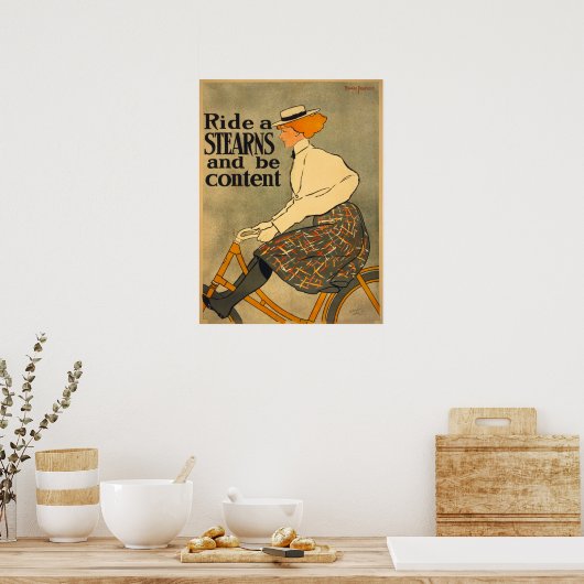  fietsen, Poster, vrouwen Poster (Keuken)
