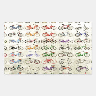 fietsen rechthoekige sticker