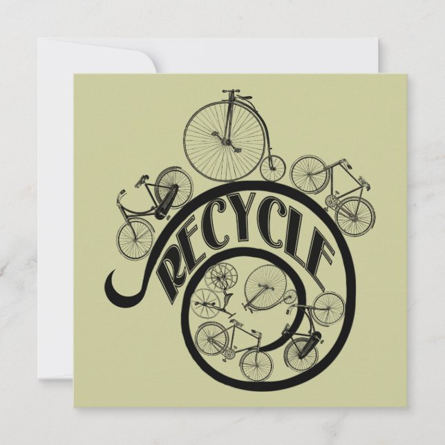  fietsen Recyclen kleding en cadeaus (Voorkant)