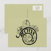 fietsen Recyclen kleding en cadeaus Briefkaart (Voorkant / Achterkant)