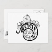  fietsen Recyclen kleding en cadeaus Briefkaart (Voorkant / Achterkant)