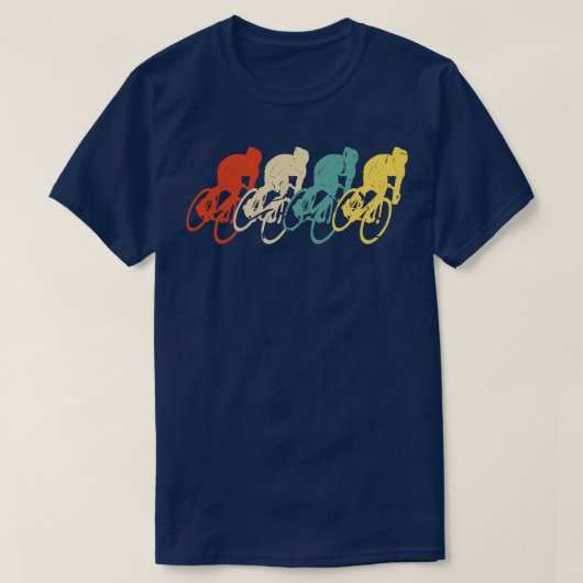 Fietsen  Retro 70s 80s Fietser T-shirt (Design voorkant)