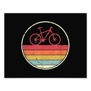 Fietsen Retro Stijl Voor Wielrenner Foto Afdruk