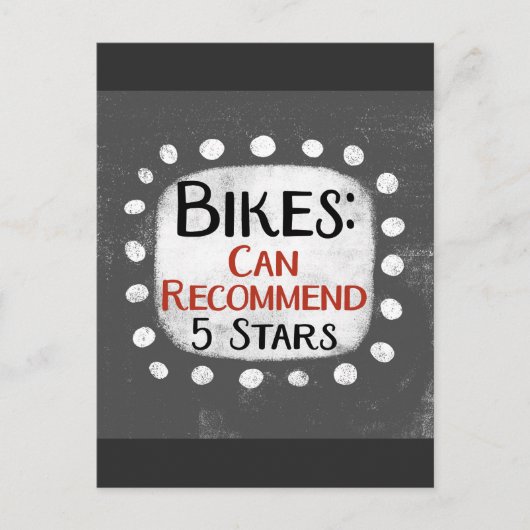Fietsen Review 5 sterren Briefkaart (Voorkant)