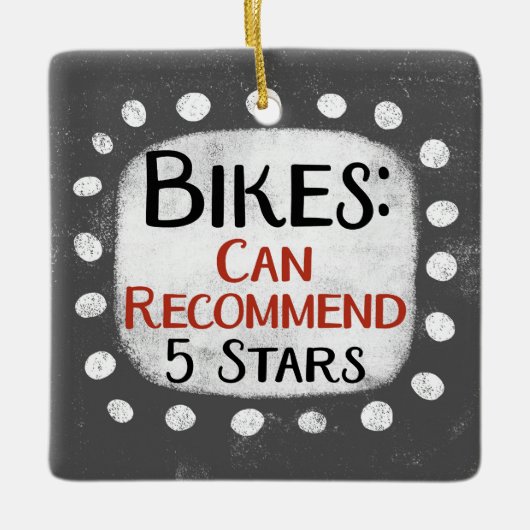 Fietsen Review 5 sterren Ornament (Voorkant)