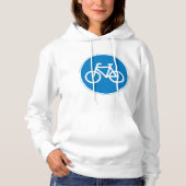 Fietsen Road Sign Vrouwen Hoodie (Voorkant)